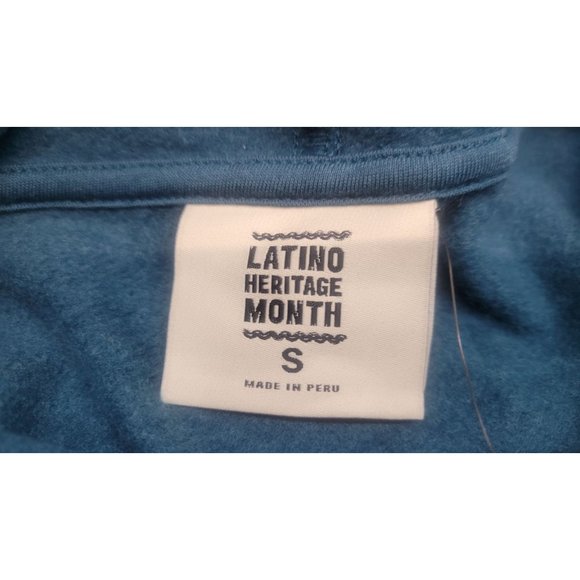 Latino Heritage Month Adult Gender Inclusive Latin America Hooded Sweatshirt Nav - Picture 7 of 8